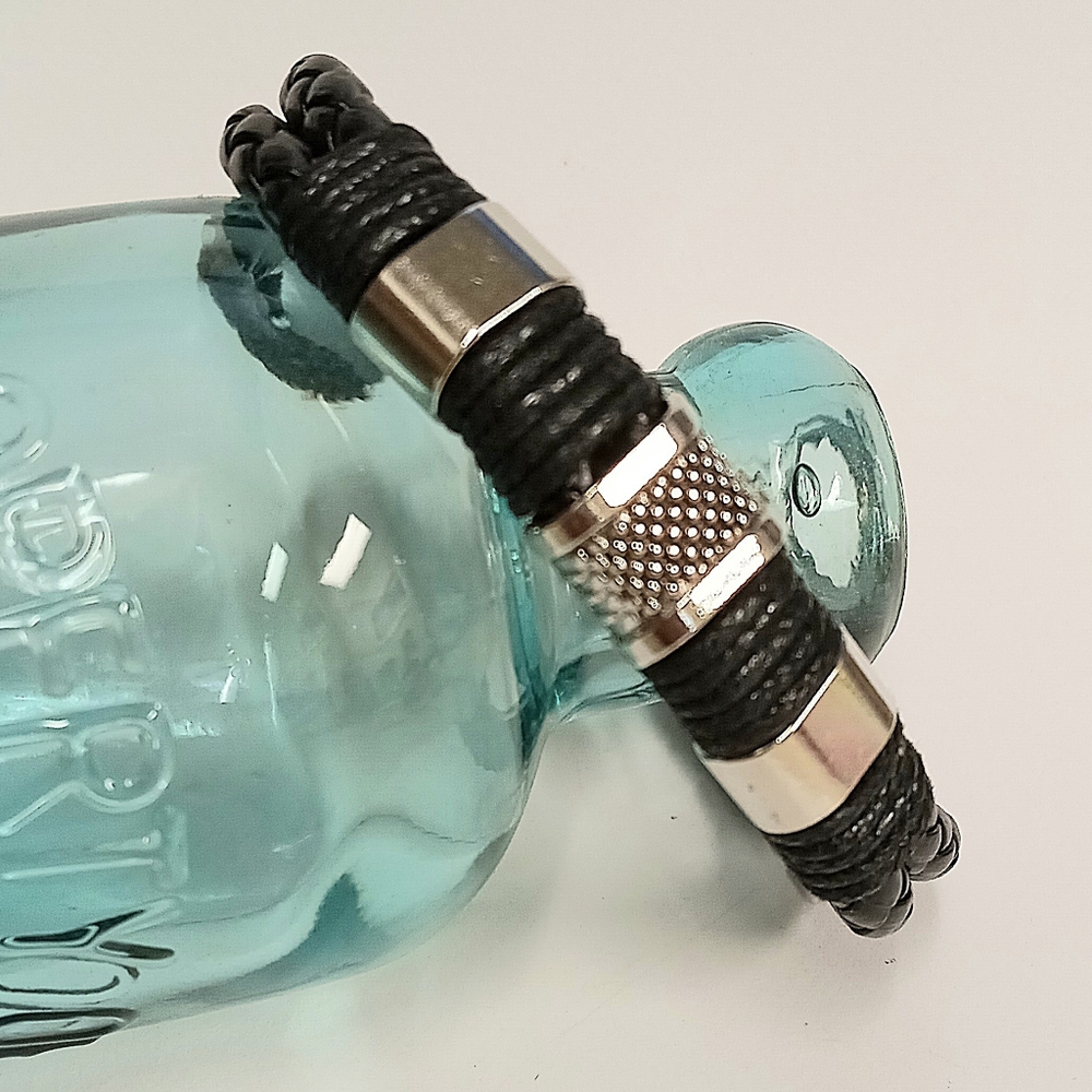Men's New Braided Leather Bracelet